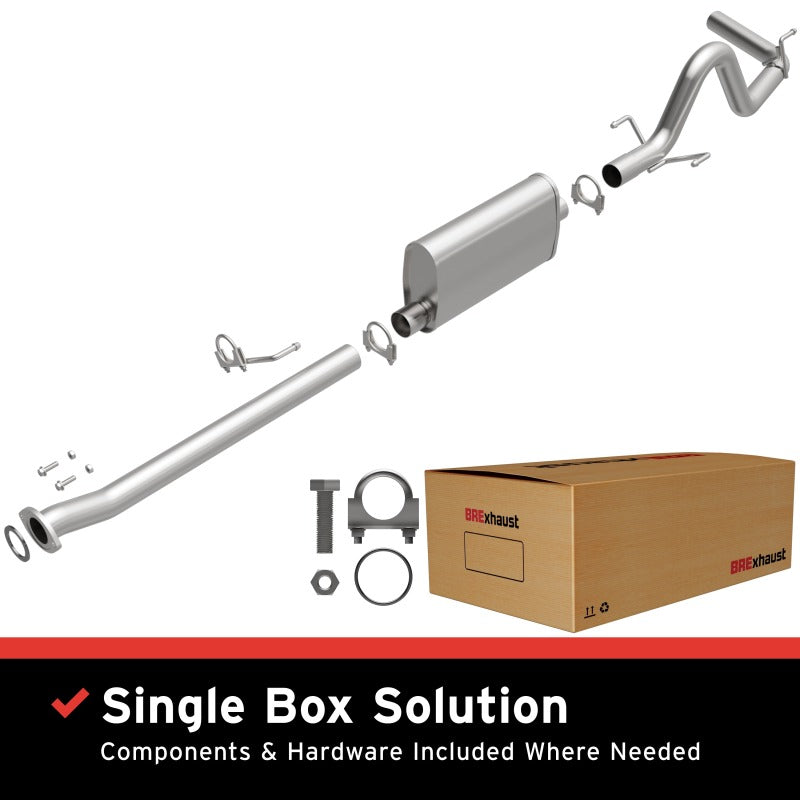 BRExhaust 106-0275 aluminized steel direct-fit exhaust kit with clamps and gaskets for 2013-2017 Toyota Tacoma 2.7L