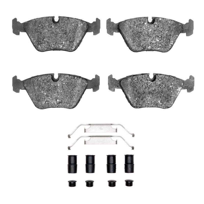 DFC 5000 Advanced front low metallic brake pads with included stainless steel hardware kit.