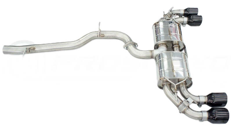 Invidia R400 Valved Cat-Back Exhaust with 76mm Piping and Straight Cut Black Tips for 2022+ Volkswagen Golf R (MK8)