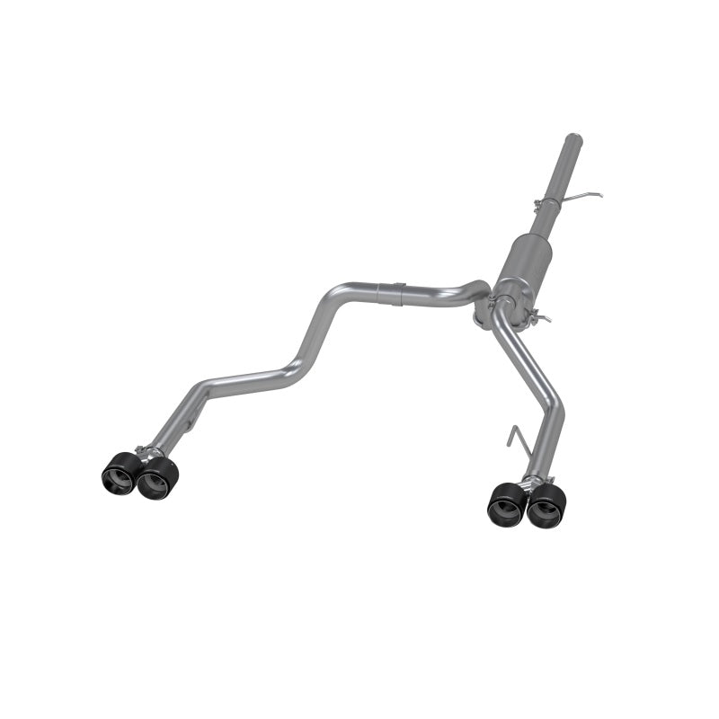 MBRP Armor Pro Series T304 stainless steel 3-inch cat-back exhaust system with carbon fiber tips