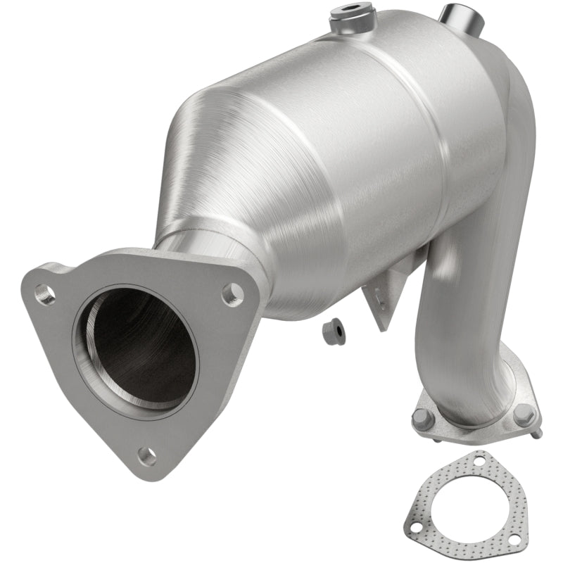 MagnaFlow 49136 stainless steel direct-fit catalytic converter with spun body design and mandrel-bent tubing for Audi.