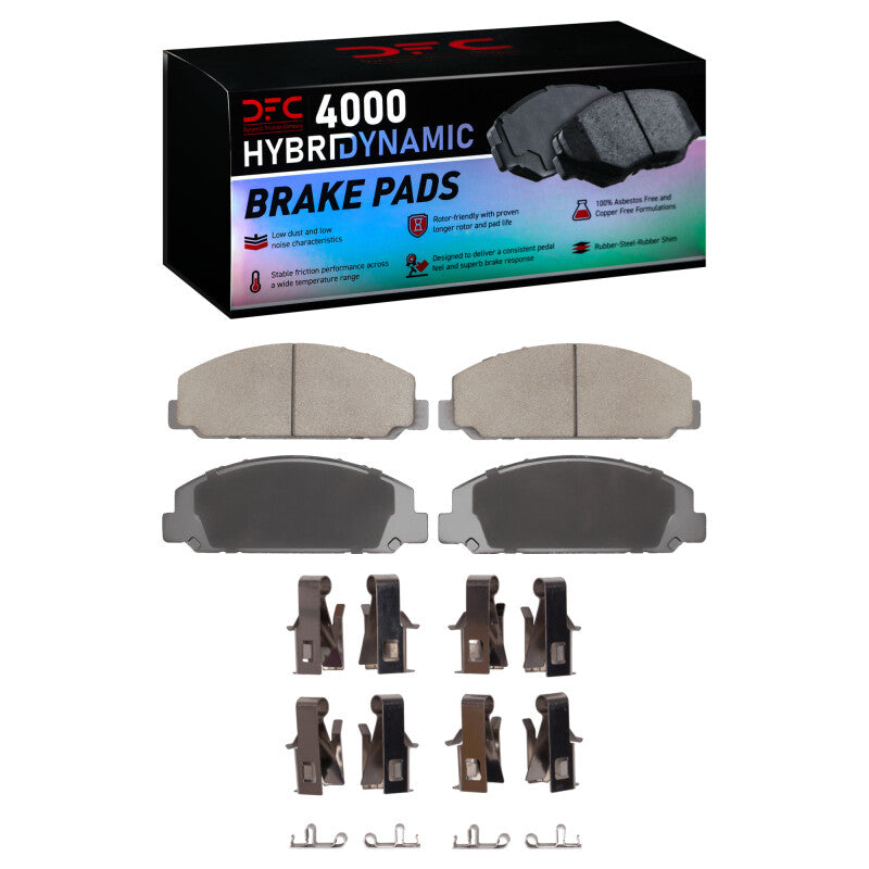 DFC 4000 HybriDynamic brake pads with included stainless steel installation hardware kit
