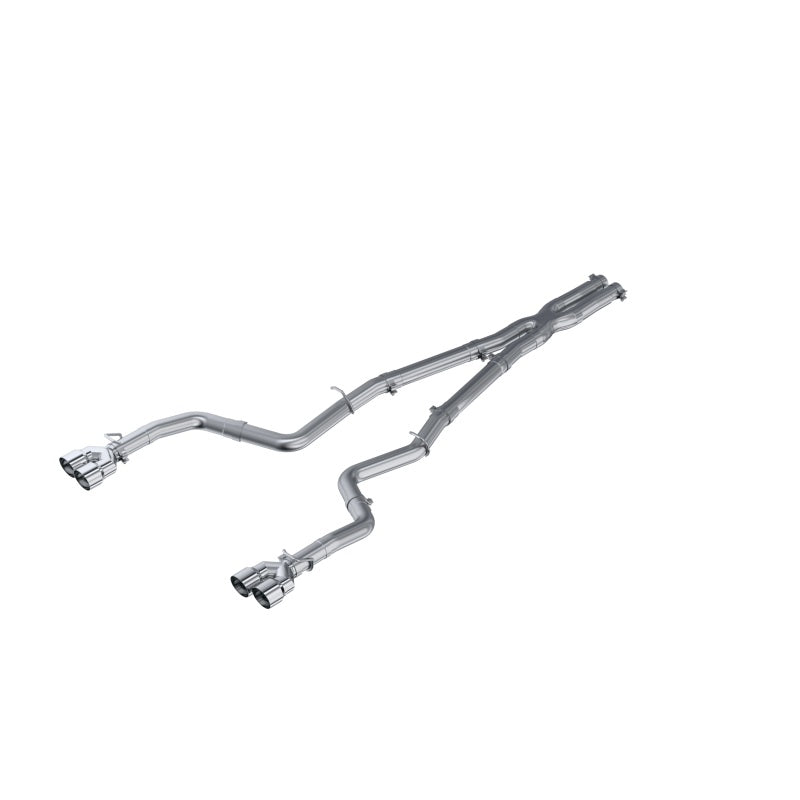 MBRP Armor Lite aluminized steel cat-back exhaust system with mandrel-bent tubing and dual stainless steel tips.