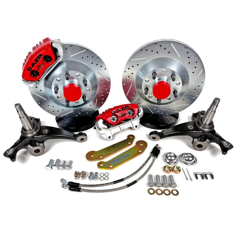 Baer Brakes 78-88 GM Malibu/El Camino/Monte Carlo/Regal 13in Classic Series Front Brake Kit - Red