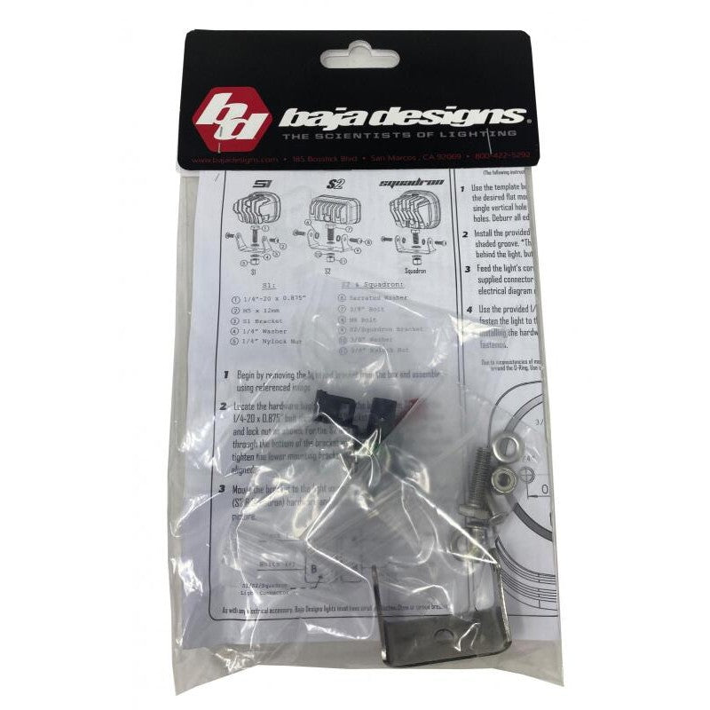 Baja Designs S1 Series single light mounting bracket