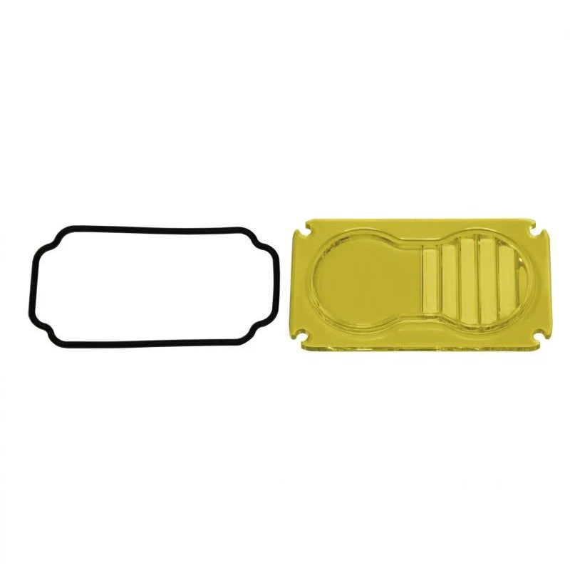 Amber-tinted polycarbonate replacement lens for Baja Designs S2 series LED lights with Driving/Combo beam pattern.