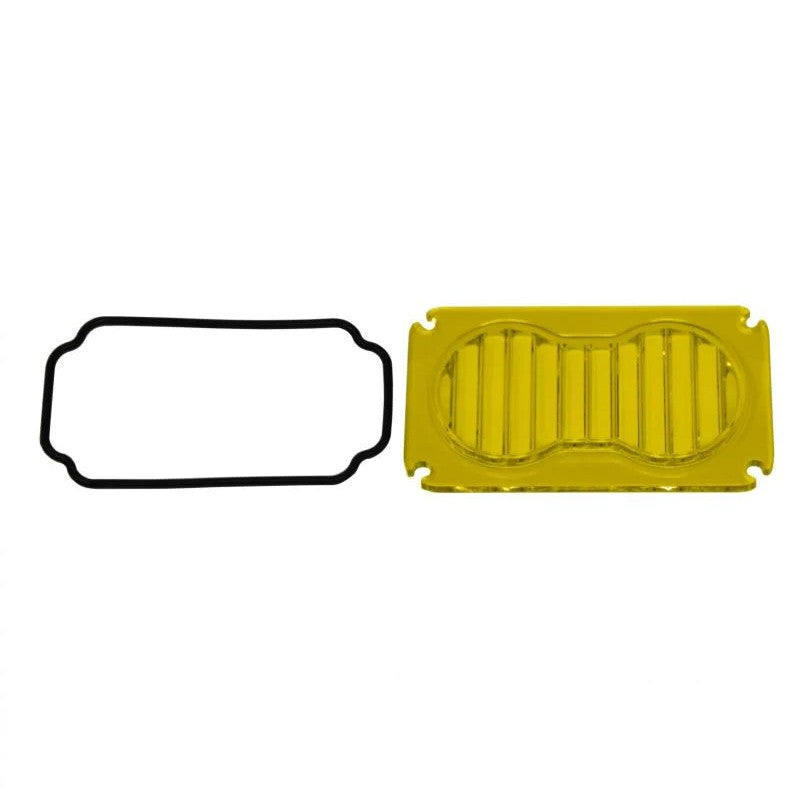 Baja Designs S2 Series replacement amber lens with wide cornering optic pattern and black rubber O-ring seal.