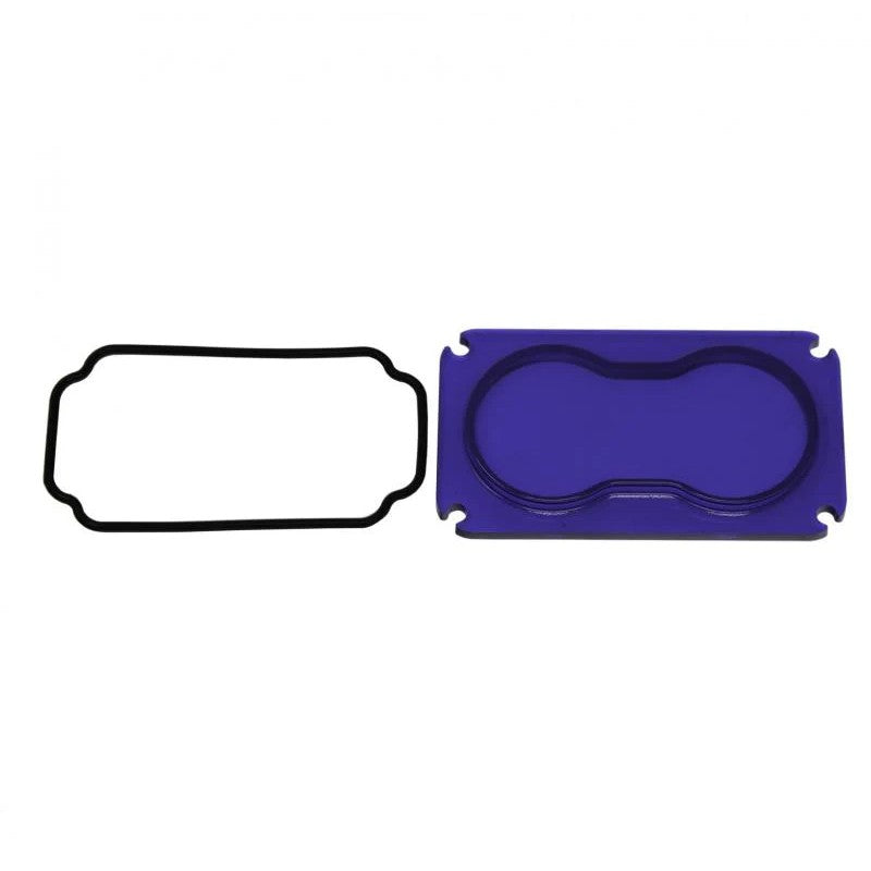 Blue polycarbonate replacement lens and rubber O-ring for Baja Designs S2 series LED lights.
