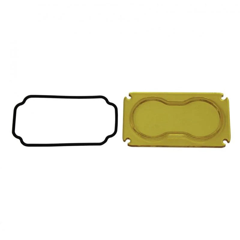 Amber spot replacement lens and rubber O-ring seal for Baja Designs S2 series LED auxiliary lights.