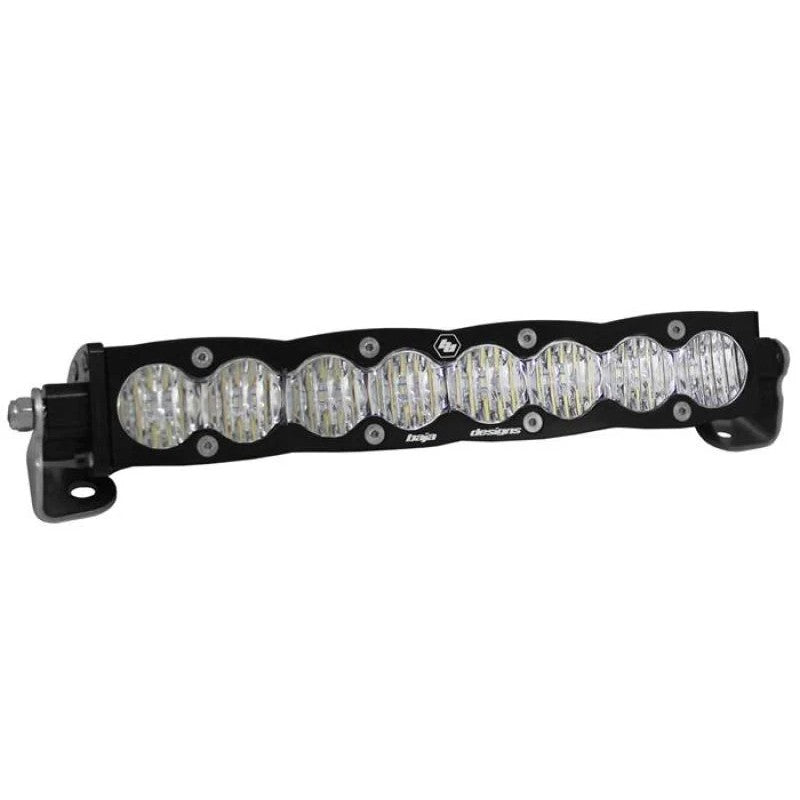 Baja Designs S8 Series 10-inch amber LED light bar with slim black aluminum housing and Driving Combo optics.
