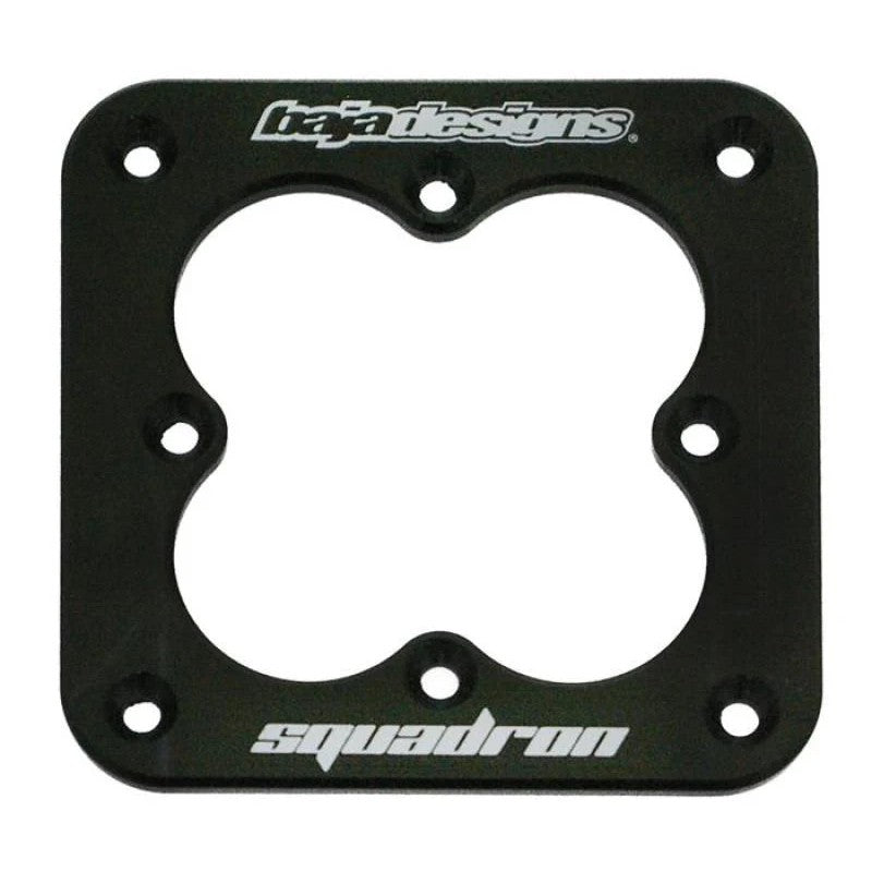 Black Baja Designs Squadron Pro flush mount bezel for recessed LED light installation.