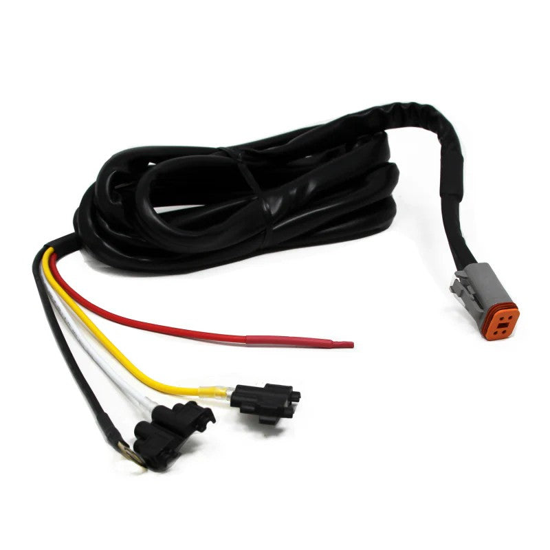 Baja Designs 640188 wiring harness with weather-sealed connectors for a single LP4 or Squadron 2.0 LED light.