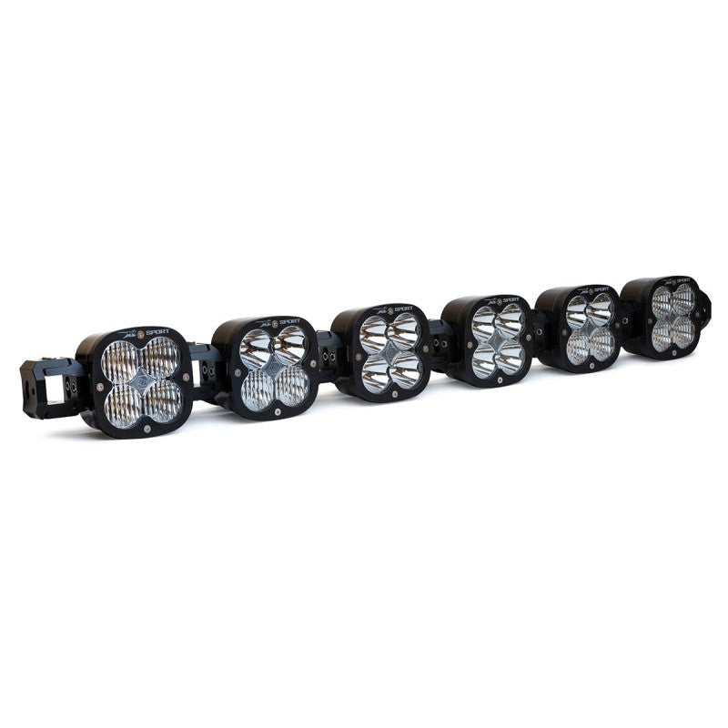 Baja Designs XL Linkable 6-unit LED light bar assembly with clear lenses and black housings