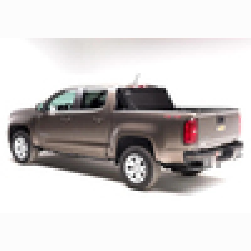 BAK BAKFlip G2 semi-gloss black hard folding truck bed cover installed on a Chevrolet Colorado with a 5ft bed.