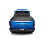 BAK Revolver X2 hard rolling truck bed cover on a 2019-2026 Ram 1500 showing aluminum slats and vinyl finish.