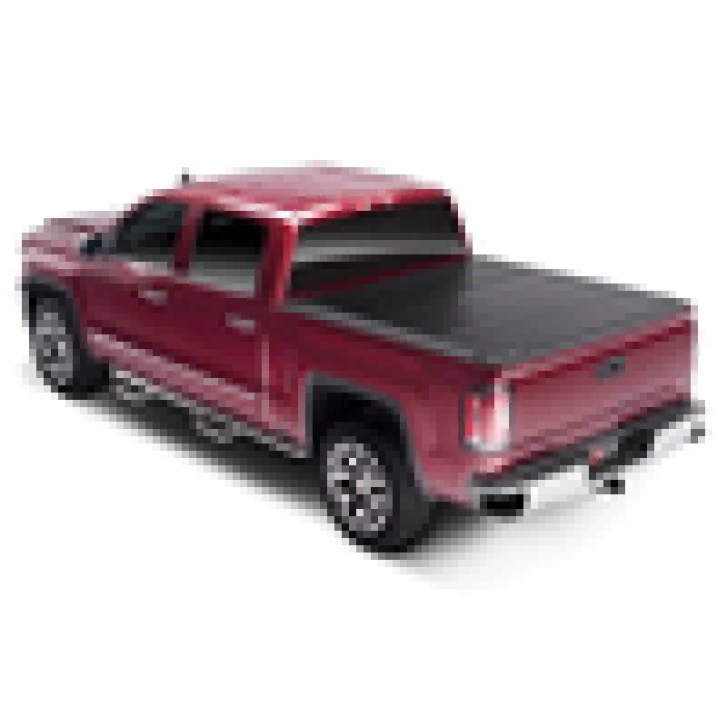 BAK BAKFlip FiberMax black FRP hard folding tonneau cover installed on a 2019-2026 Ram 1500 with 6-foot 4-inch bed.