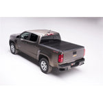BAK BAKFlip G2 hard folding truck bed cover with aircraft-grade aluminum panels and semi-gloss black finish.