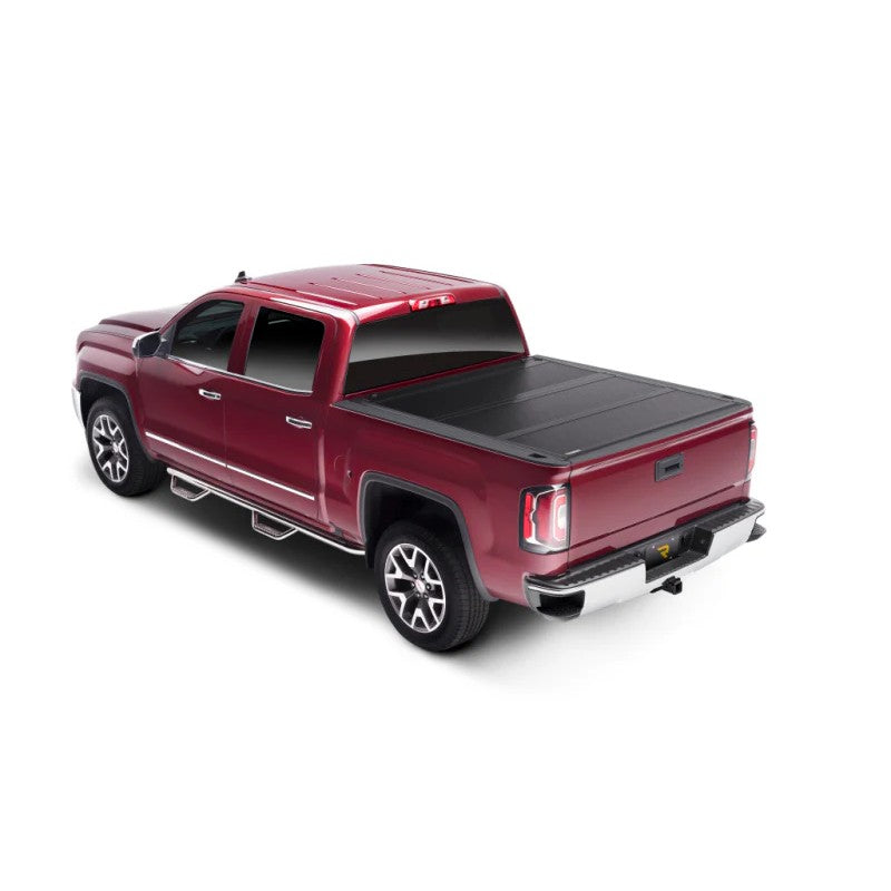 BAK BAKFlip FiberMax hard folding truck bed cover installed on a 2024-2026 Toyota Tacoma with a 5ft bed.