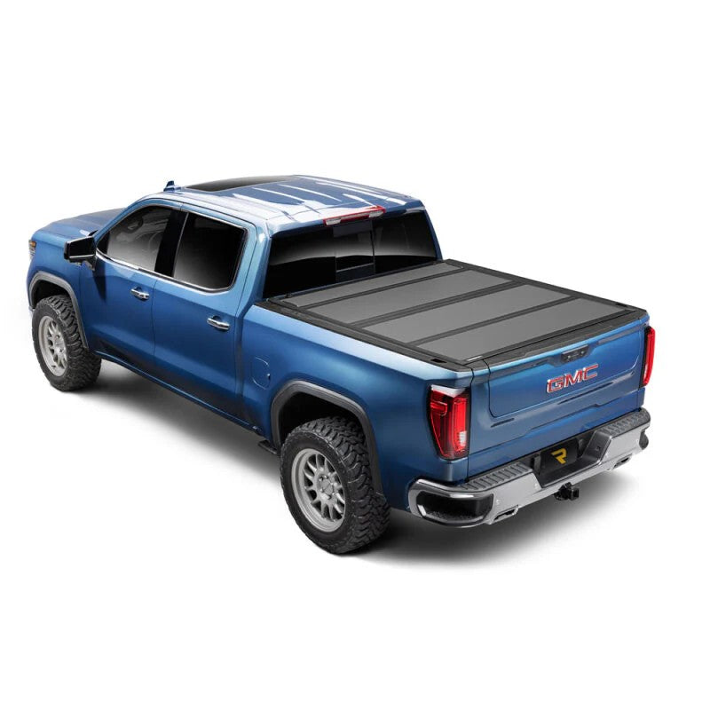 BAK BAKFlip MX4 Gen 3 matte black hard folding tonneau cover installed on a 2024-2025 Chevrolet Silverado EV