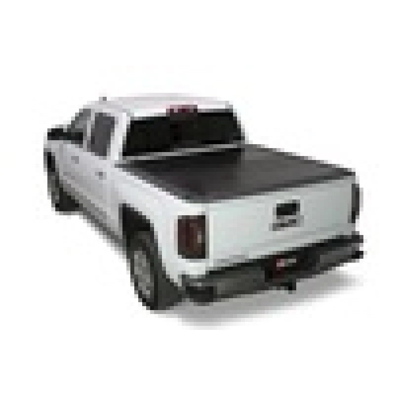 BAK BAKFlip G2 black aluminum hard folding truck bed cover on a 1988-2014 Chevy Silverado or GMC Sierra 6.5-foot bed.