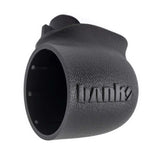Banks Power iDash Stealth Pod single gauge mount installed on a Ram A-pillar grab handle