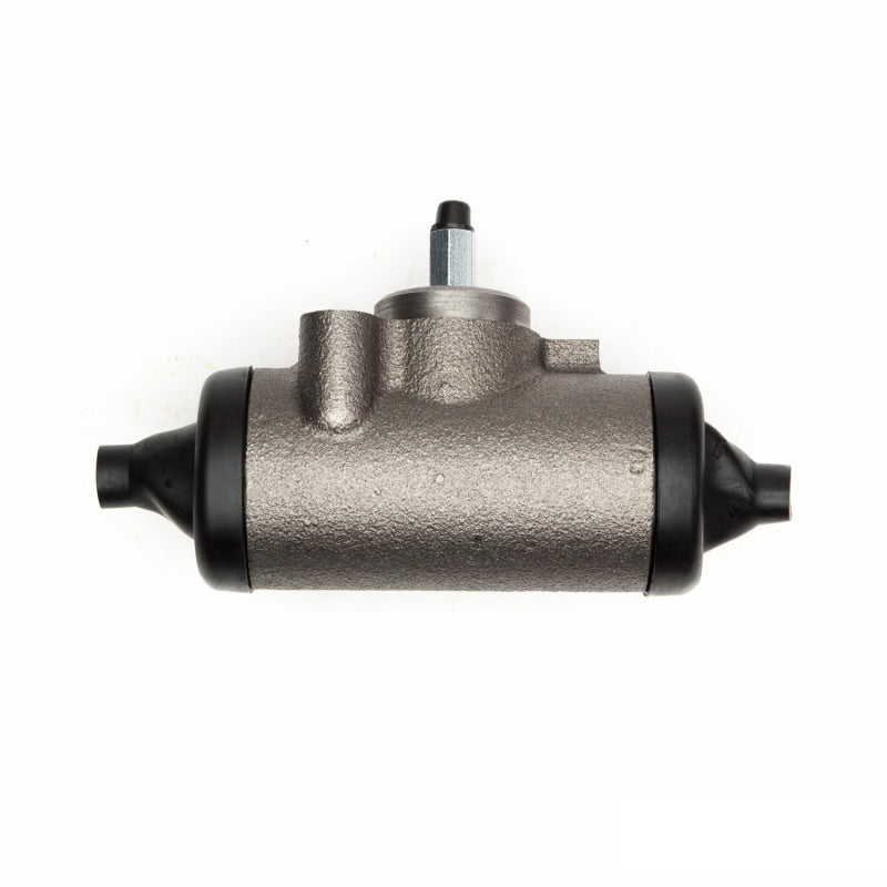 DFC 375-54018 hydraulic rear brake wheel cylinder with cast iron housing and protective rubber dust boots.