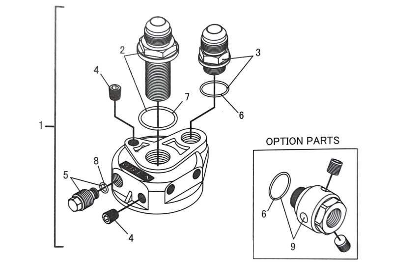 GReddy Type G Oil Block Assembly, .75x16 Thread to -10AN Fittings