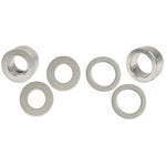 BD Diesel 4R100 bypass tube eliminator kit featuring two machined aluminum shunts and sealing washers.