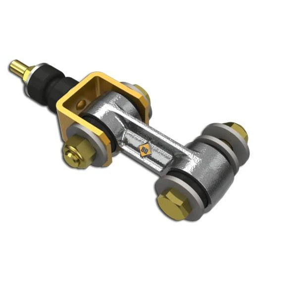 BD Diesel heavy-duty sway bar end links with dual-pivot joints and blue urethane bushings for Dodge Ram 4WD.