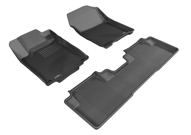 3D MAXpider Kagu Series Black All-Weather Floor Mat Full Set for 2012-2016 Honda CR-V