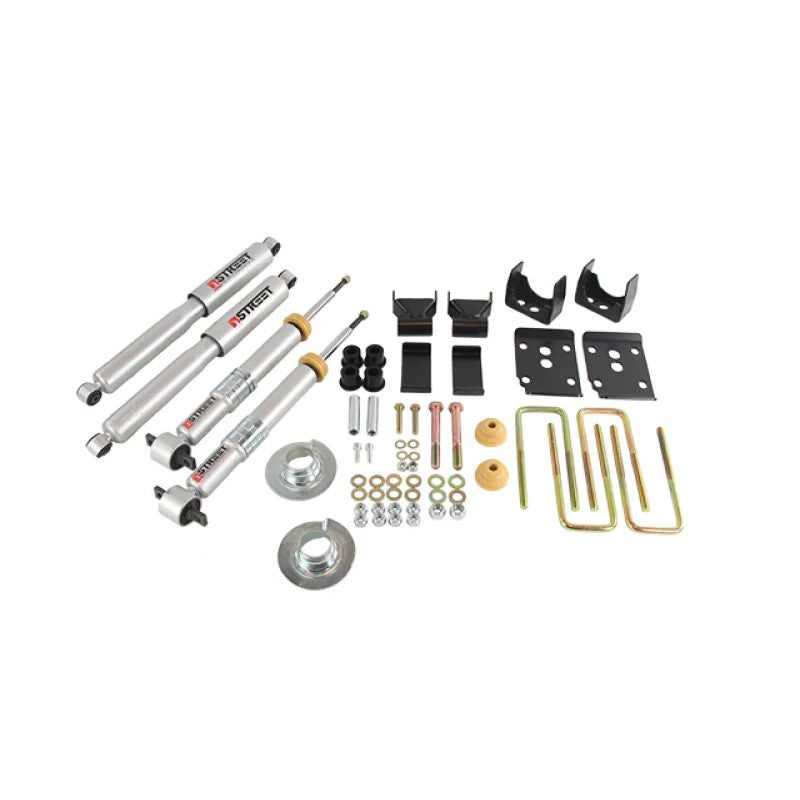 Belltech Street Performance lowering kit including shocks and Grade 8 hardware for 2015-2020 Ford F-150
