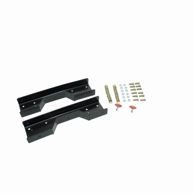 Belltech 6611 frame rail C-section kit with notch brackets, Grade 8 hardware, and polymer bump stops.