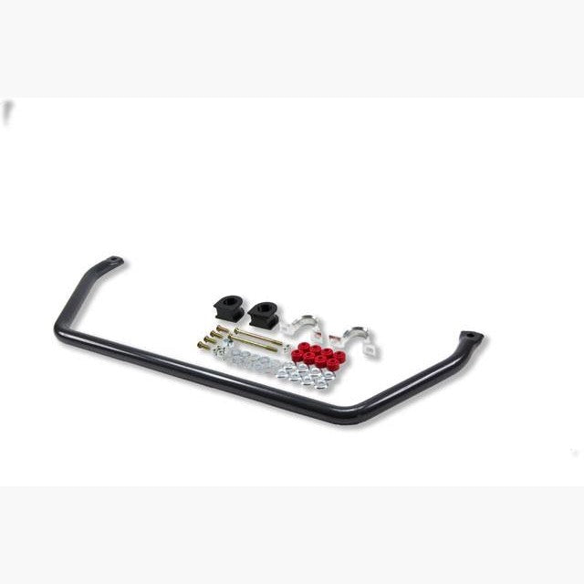 Belltech 5404 solid steel front anti-sway bar in gunmetal grey with polyurethane bushings and Grade 8 hardware.