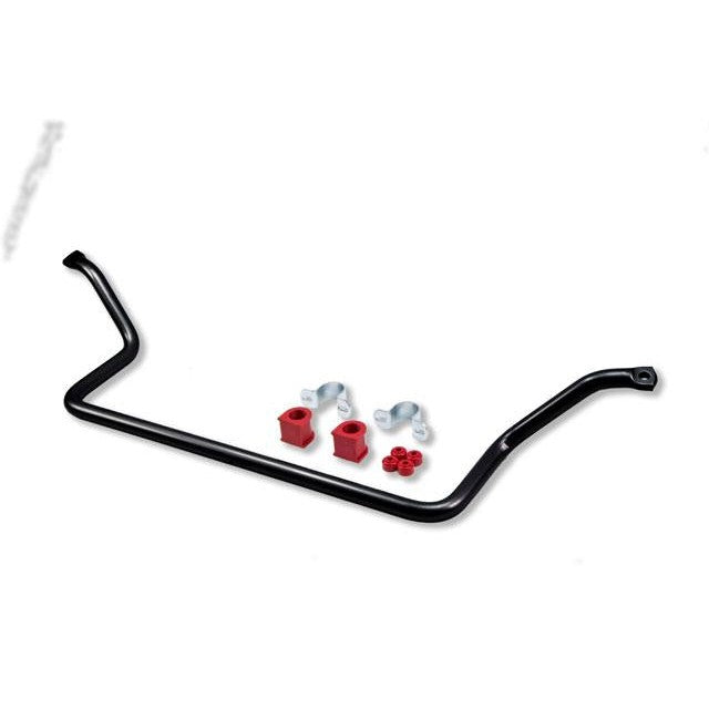 Belltech 5438 gunmetal grey solid steel front anti-sway bar with polyurethane bushings and mounting hardware.