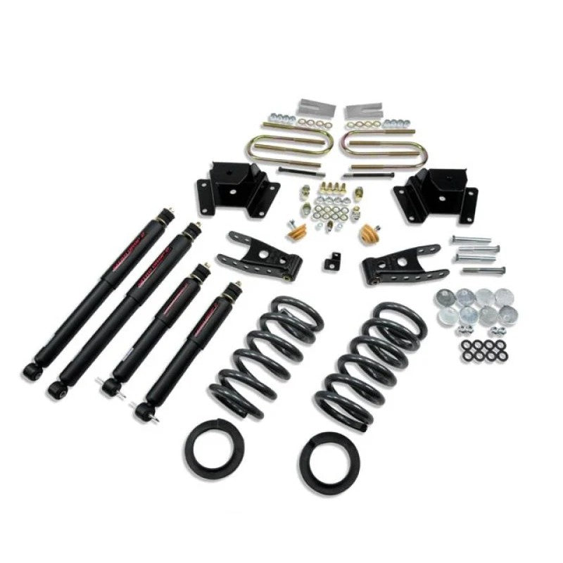 Belltech Nitro Drop 2 complete lowering kit including shock absorbers and high-grade installation hardware.