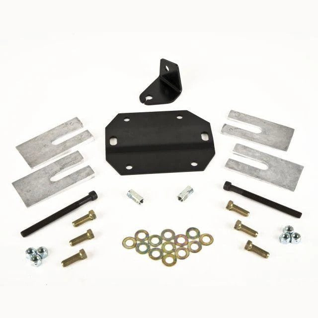 Pair of Belltech 3-degree ductile cast iron pinion shims with included spring centering bolts and hardware.