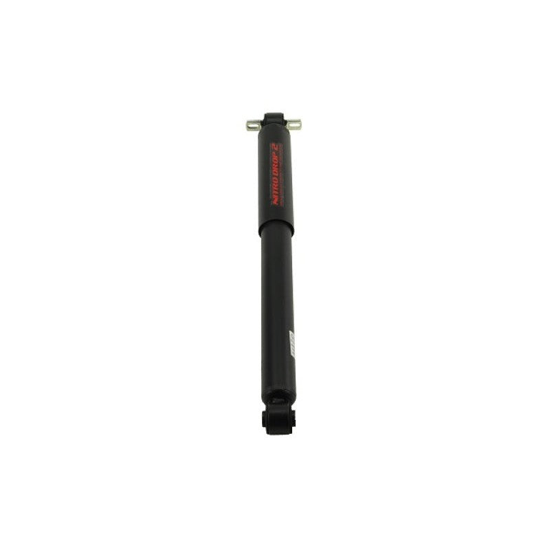 Belltech Nitro Drop 2 twin-tube shock absorber with steel dust cover and vulcanized rubber bushings.