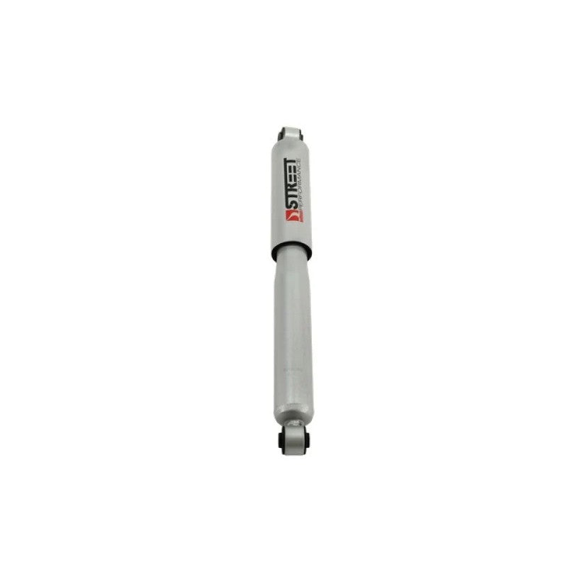 Belltech Street Performance twin-tube shock absorber with steel dust cover and vulcanized rubber bushings.