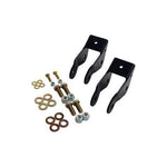 Belltech 6652 powder coated steel shock extension brackets with Grade 8 mounting hardware.