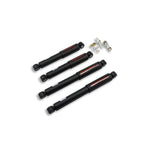 Belltech Nitro Drop 2 shock absorber set featuring black 55mm twin-tube bodies and steel dust covers.