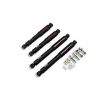 Belltech Nitro Drop 2 shock absorber set with 55mm twin-tube bodies and steel dust covers.