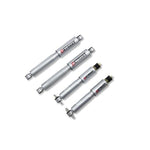 Belltech Street Performance twin-tube lowering shocks with steel dust covers and vulcanized rubber bushings.