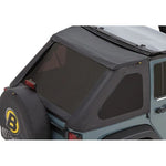 Bestop Black Diamond tinted soft top replacement windows for 2007-2018 Jeep Wrangler JK 4-Door.