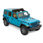 Bestop Sunrider For Hardtop in Premium Black Twill installed on a Jeep Wrangler JL replacing factory Freedom Panels.