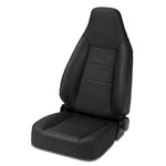 Bestop Trailmax II Sport Front Seat in All Vinyl Black Denim for 1976-2006 Jeep CJ7 and Wrangler
