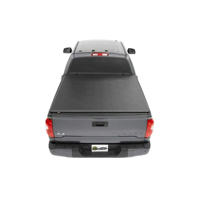 Black Bestop EZ-Fold soft tri-fold tonneau cover for a 1995-2004 Toyota Tacoma 6-foot bed
