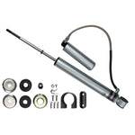 Bilstein B8 5160 front right remote reservoir shock absorber with swivel banjo hose and billet mounting bracket.