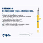 Yellow Bilstein B8 Performance Plus rear monotube shock absorber for 2011-2019 Ford Fiesta
