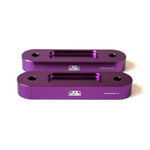 Black anodized 12mm front steering rack spacers for 2000-2009 Honda S2000 bump steer correction