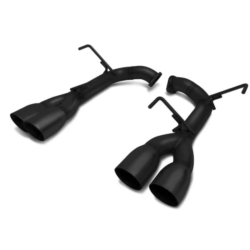 BLOX Racing muffler delete kit with dual-exit black tips for 2015-2021 Subaru WRX and STI.